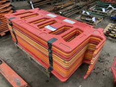 14 Plastic Barriers, each approx. 2m wide (no feet
