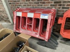 Six Plastic Barriers, each approx. 1.5m wide, with