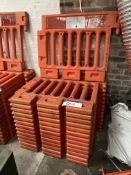 14 Plastic Barriers, each approx. 1m wide (no feet