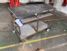 Steel Framed Trolley, approx. 1.35m x 750mmPlease read the following important notes:- Assistance