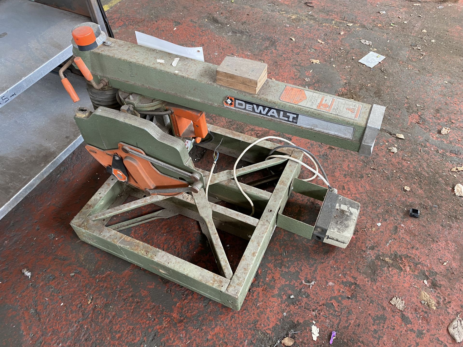 DeWalt DW8003 Radial Arm Saw, with approx. 250mm dia. bladePlease read the following important - Image 2 of 2