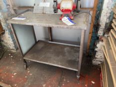 Mobile Stainless Steel Bench, approx. 1.13m x 580mmPlease read the following important notes:-