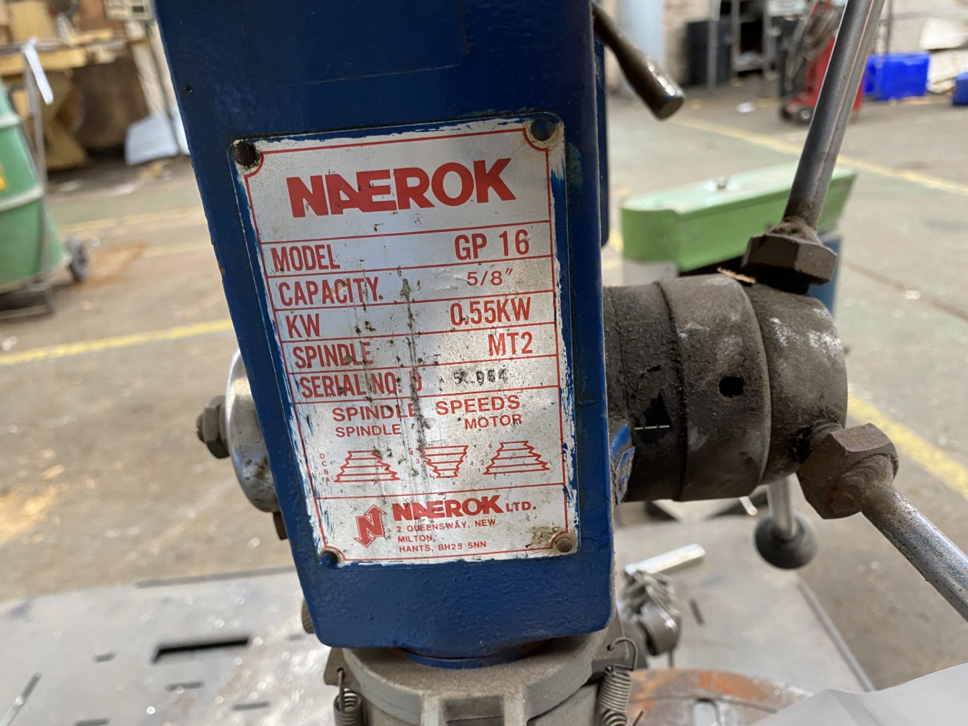 Naerok GP16 5/8in. cap. Bench Drill, 240VPlease read the following important notes:- Assistance will - Image 3 of 3