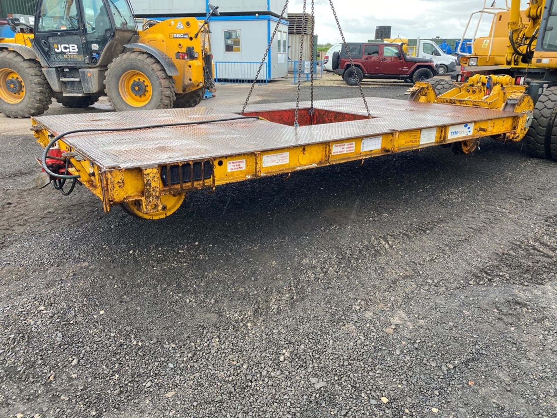 Rexquote T4 20T TWIN AXLE RAIL TRAILER, serial no. 101199-6, plant no. RT193, approx. 5m x 2.5m x - Image 2 of 11