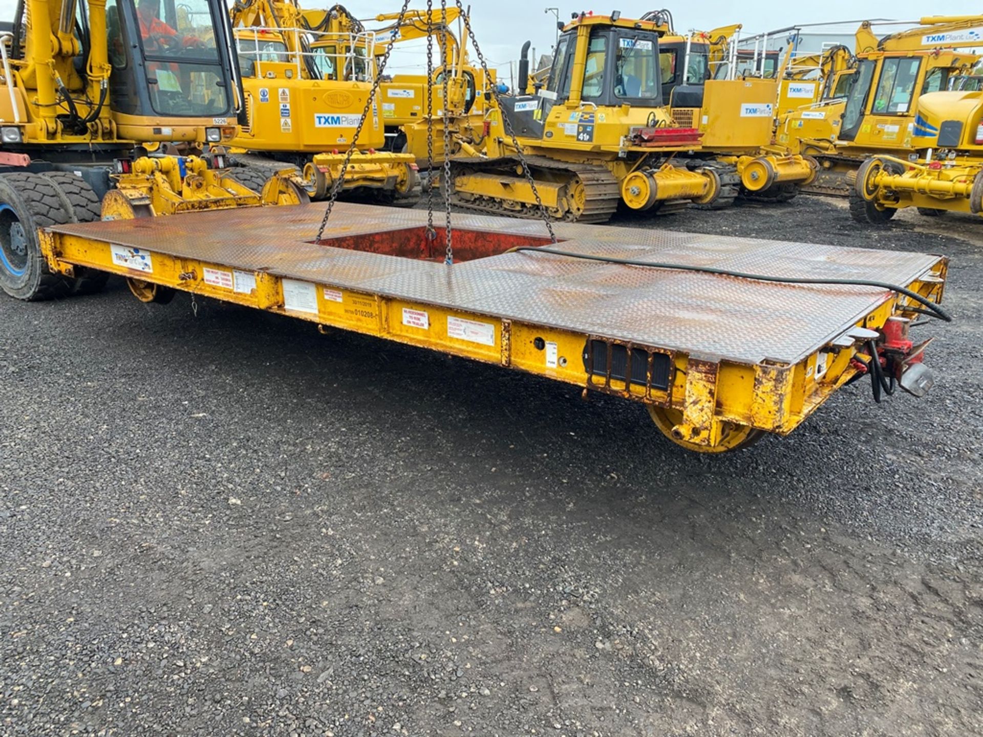 Rexquote T4 20T TWIN AXLE RAIL TRAILER, serial no. 101199-6, plant no. RT193, approx. 5m x 2.5m x