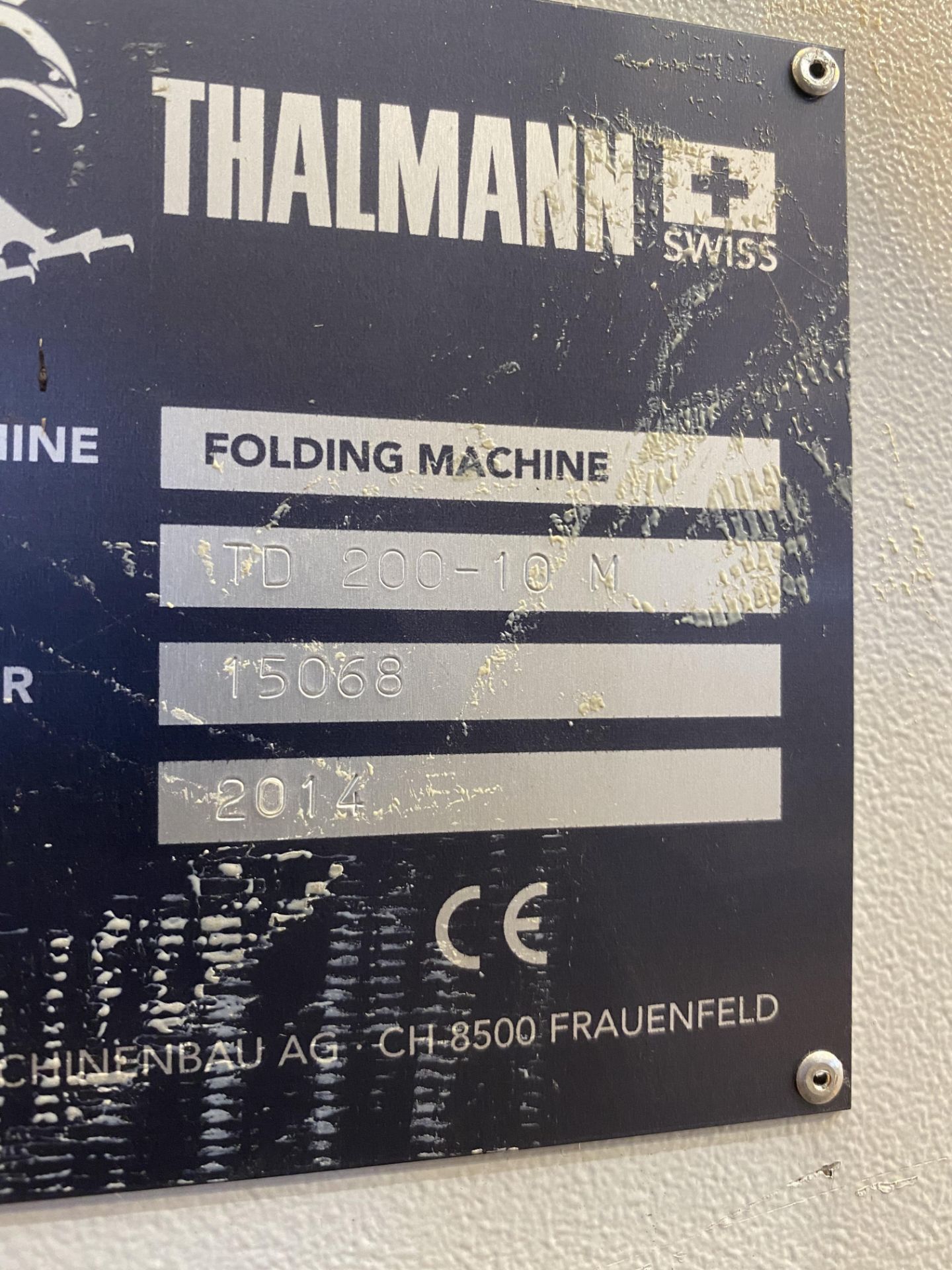 Thalmann TD200-10M 10m CNC Folder, TD Double Folder, serial no. 15068, year of manufacture 2014, - Image 10 of 17