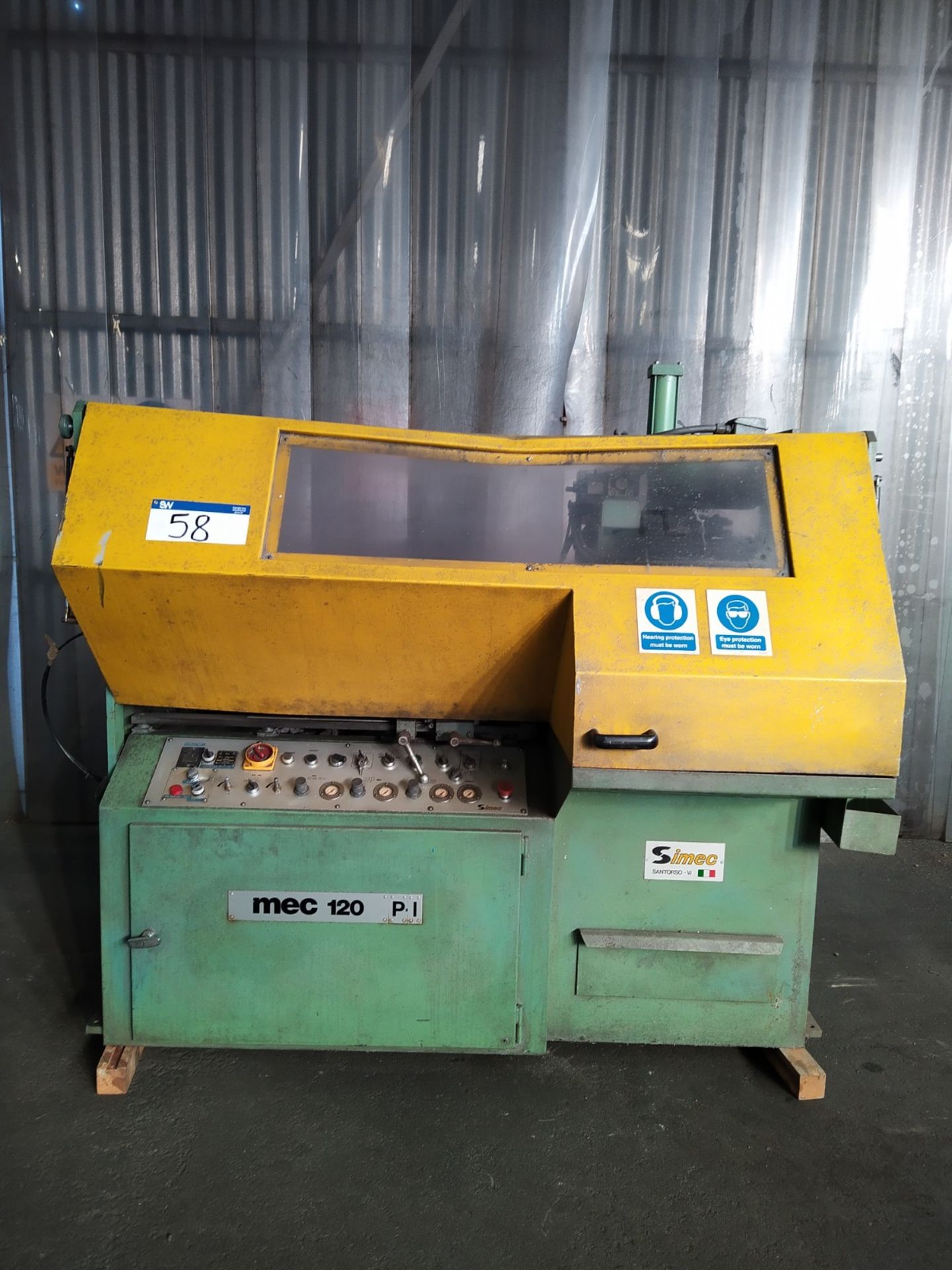 Simec SRL ME 120 Circular Auto Saw, year of manufacture 1990, free loading onto purchasers transport - Image 2 of 16