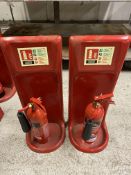 Two CO2 fire extinguishers, with stands Please read the following important notes:-Collections will