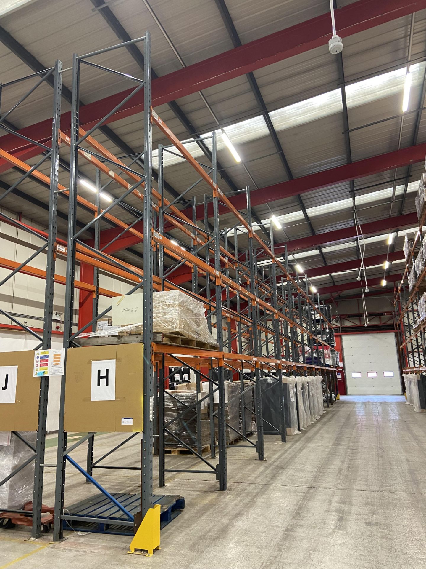 Dexion Speedlock/ Storax SP80 Ten Bay Three Tier Pallet Rack, approx. 5.9m high x approx. 25.8m