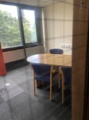 Contents of meeting room including table and four chairs Please read the following important