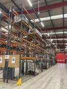 Dexion Speedlock/ Storax SP80 Ten Bay Four Tier Pallet Rack, approx. 6.3m high x approx. 27m long