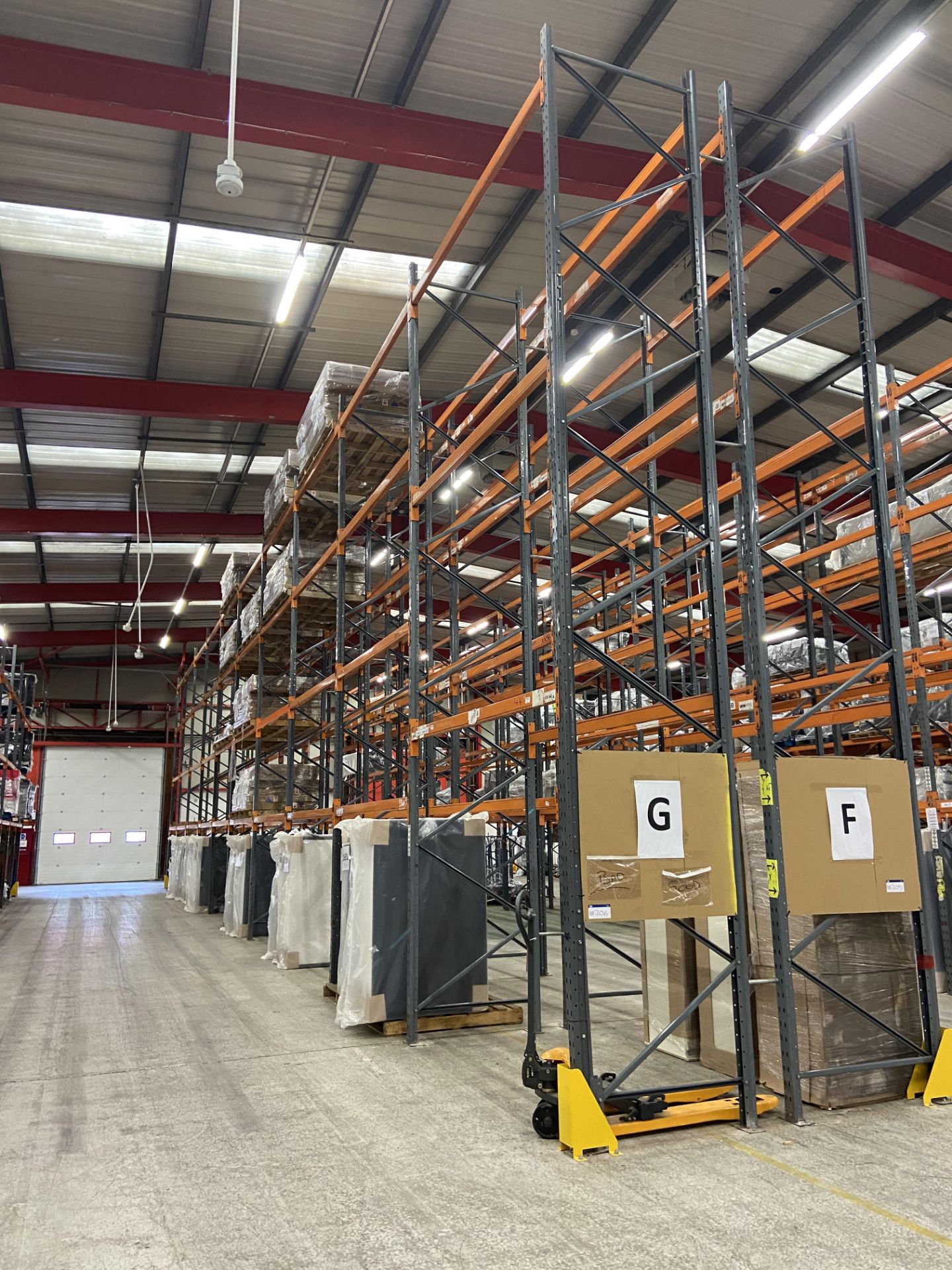 Dexion Speedlock/ Storax SP80 Ten Bay Mainly Four Tier Pallet Rack, approx. 6.3m high x approx. 27m