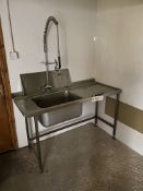 Stainless Steel Sink Unit, with rinsing attachment
