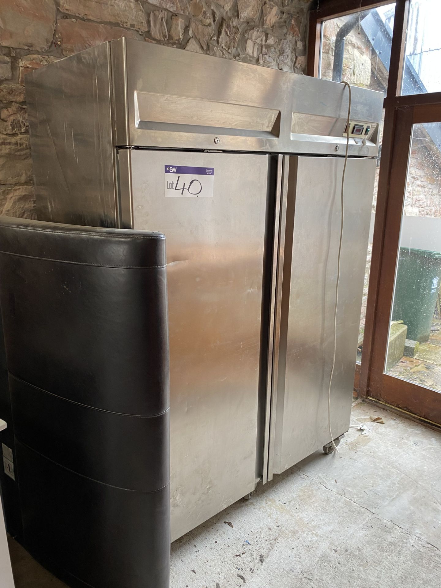 Double Door Stainless Steel Mobile Freezer, approx - Image 2 of 2