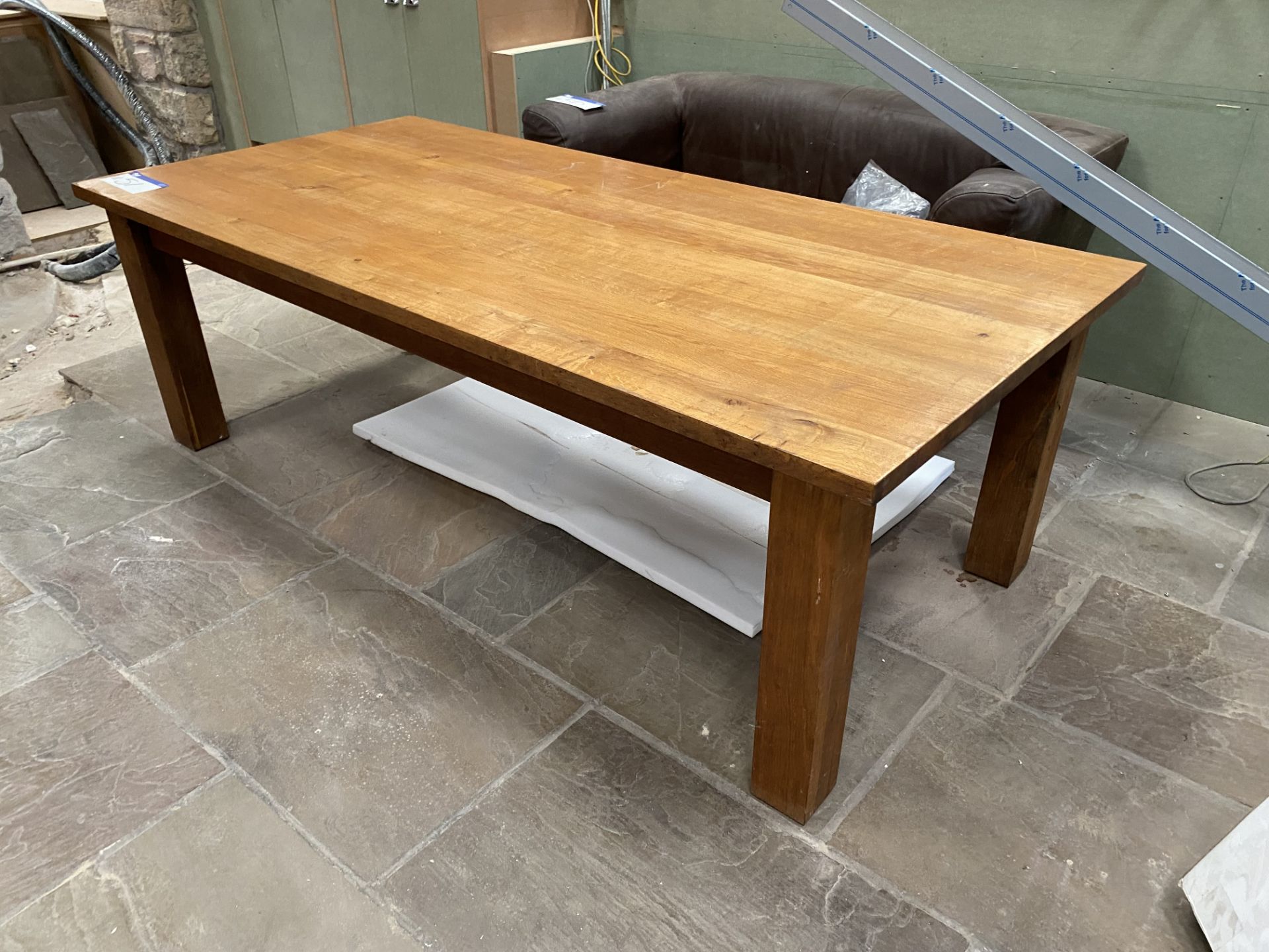 AMERICAN OAK TABLE, approx. 2.45m x 1.45m - Image 2 of 2