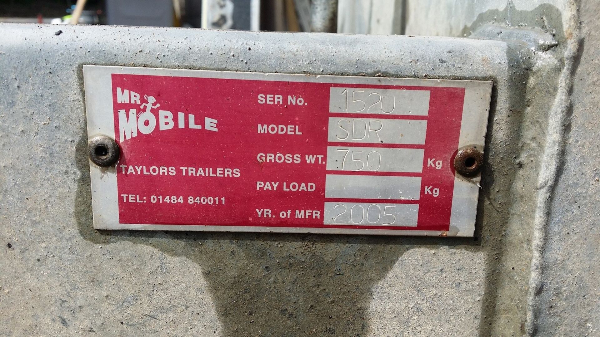 Mr Mobile (Taylor's Trailers) SDR 750kg Roller Tra - Image 4 of 7