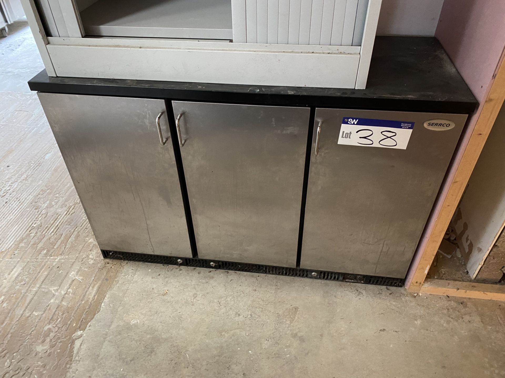 Serrco Three Door Counter Freezer, approx. 1.35m x