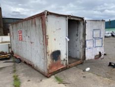 STEEL CARGO CONTAINER, approx. 5m longPlease read the following important notes:- Removal of Lots: A