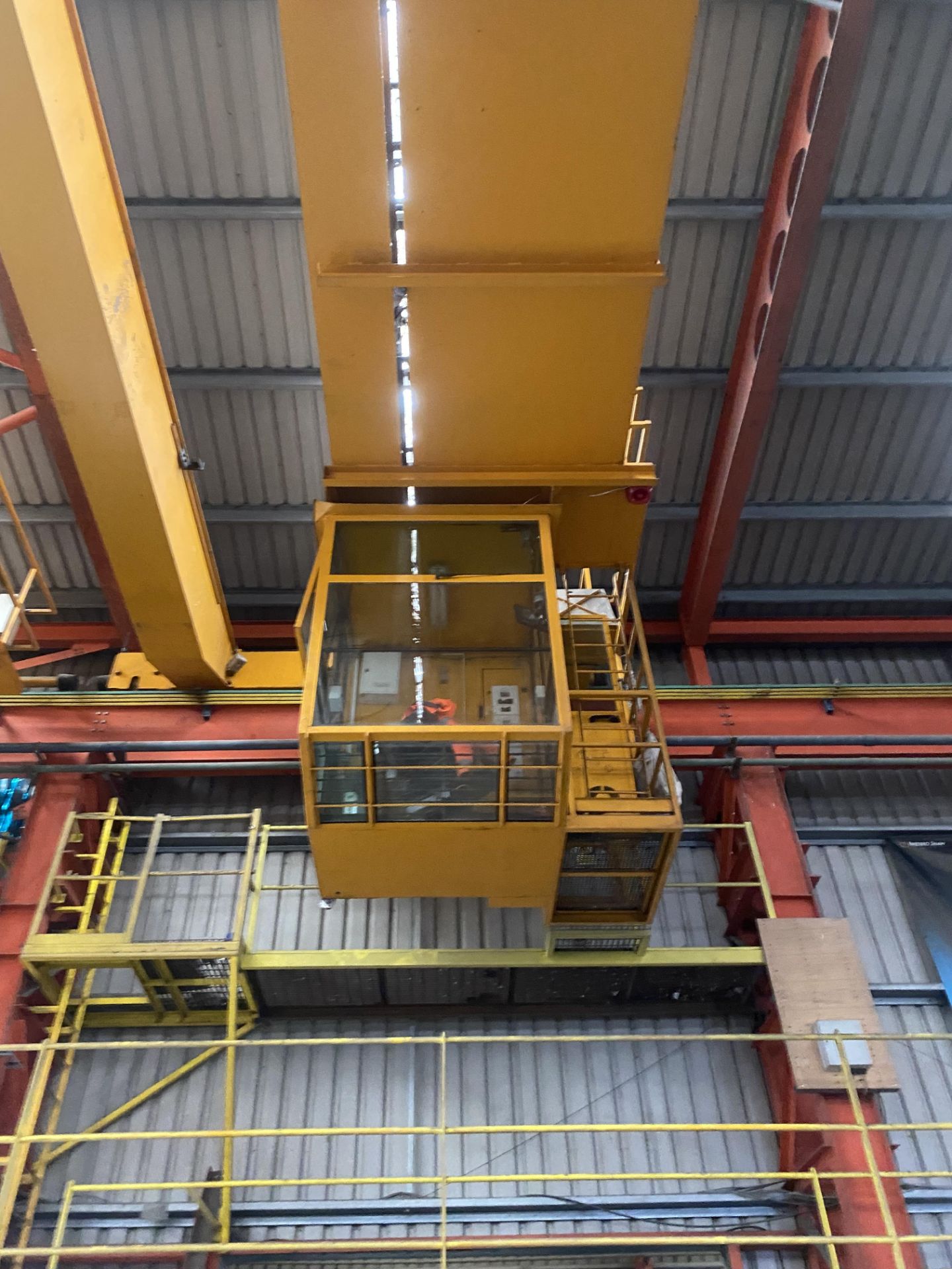 Demag 15T + 15T SWL TWIN GIRDER TRAVELLING OVERHEAD CRANE, serial no. 489487 03 approx. 19m span ( - Image 5 of 5