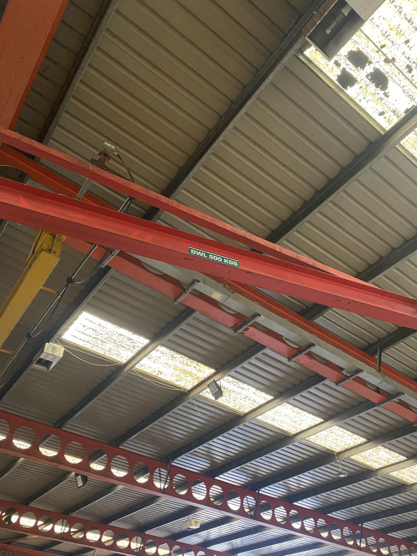 500KG SWL FREE STANDING PILLAR JIB SWING CRANE, serial no. C25599-92, approx. 4m high and approx. 6m - Image 3 of 4