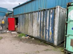 STEEL CARGO CONTAINER, 12m long (loose contents excluded - reserve removal until contents cleared)