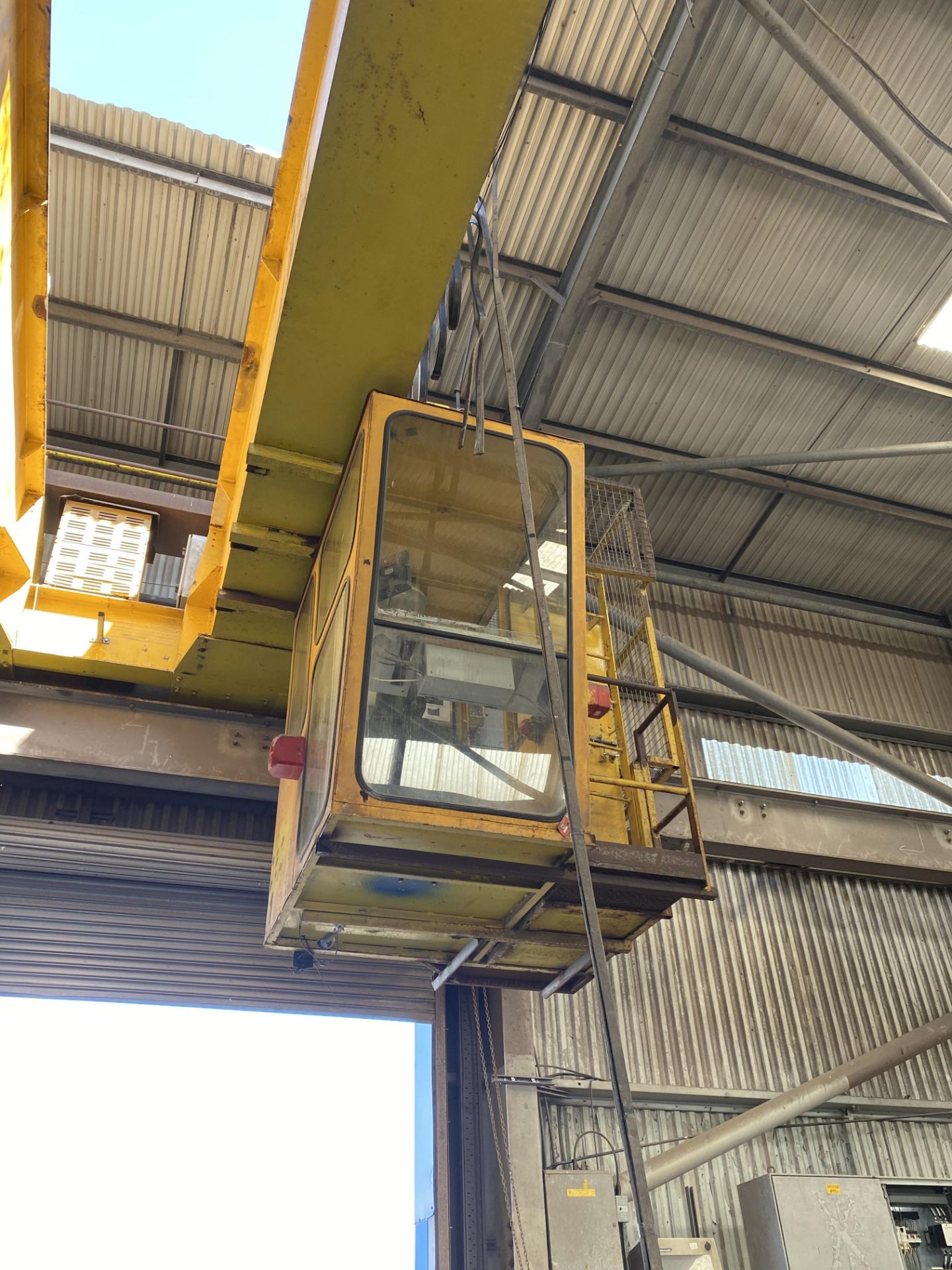 2 x 16,000kg SWL TWIN GIRDER TRAVELLING OVERHEAD CRANE, serial no. AP108 (incomplete, no carriages - Image 4 of 6