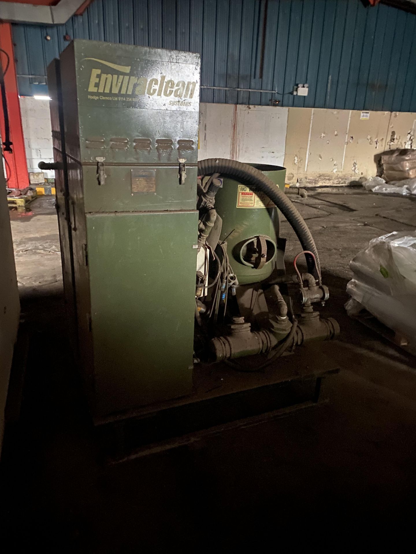 Hodge Clemco Enviraclean Model 2040 Shot Blast/ Collection Unit, serial no. 8033, with two dust - Image 3 of 10