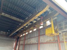 Two x 5T SWL TWO GIRDER TRAVELLING OVERHEAD CRANE, serial no. AP100 (crane no. 1), approx. 18m, with
