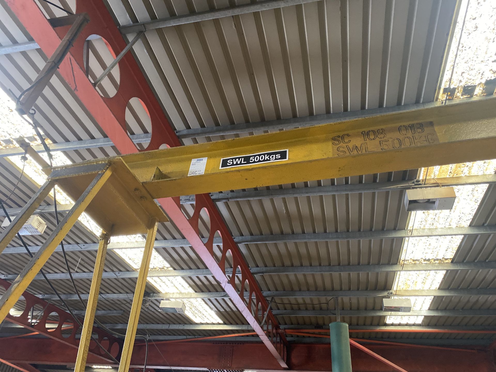 500kg Mobile A-Frame Lifting Gantry, approx. 5.1m wide x 3.3m high, no hoist or pendant - Image 3 of 3