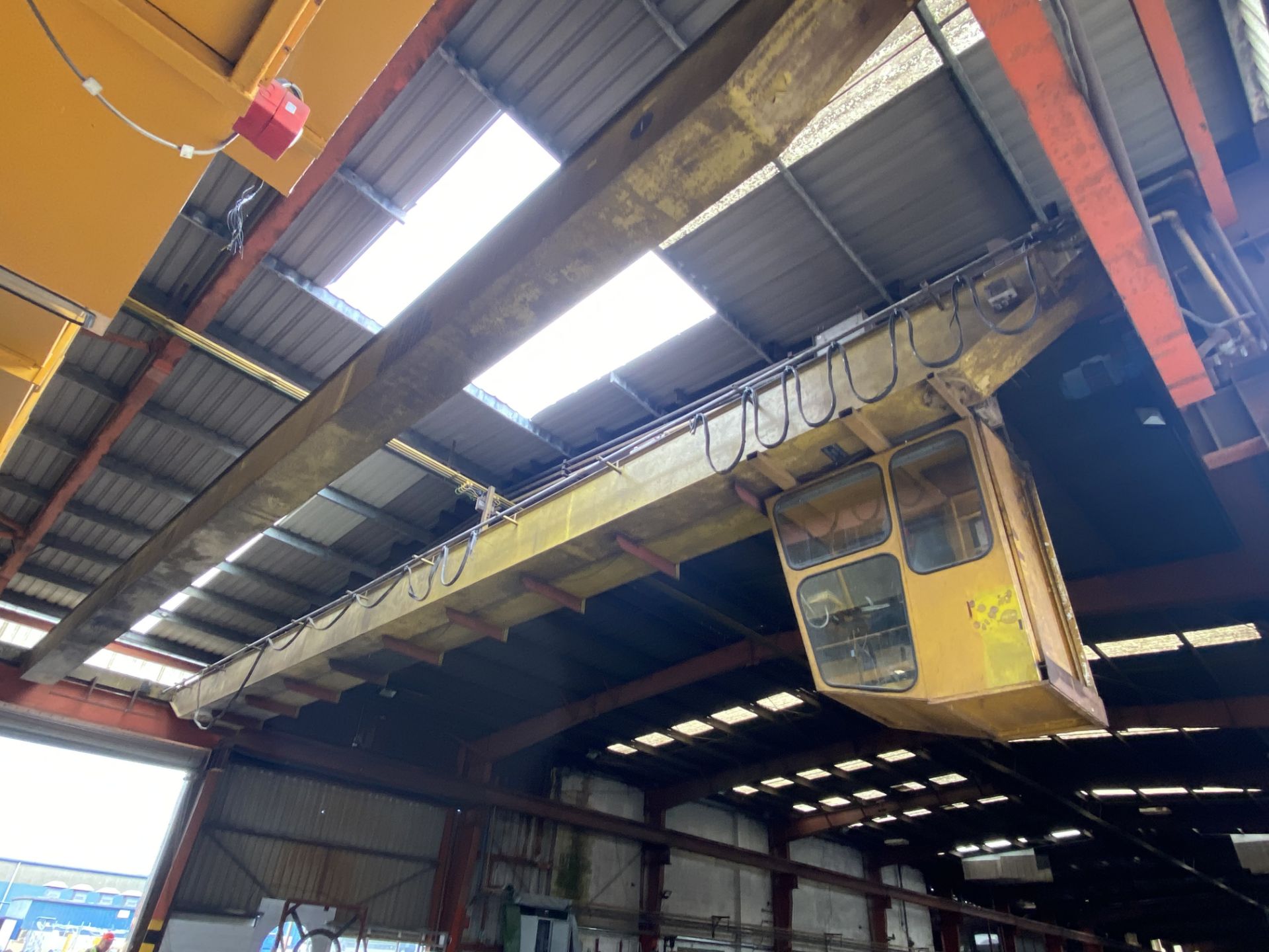 2 x 5.2T SWL TWIN GIRDER TRAVELLING OVERHEAD CRANE, (crane no. 2), serial no. AP581, approx. 18m - Image 3 of 3