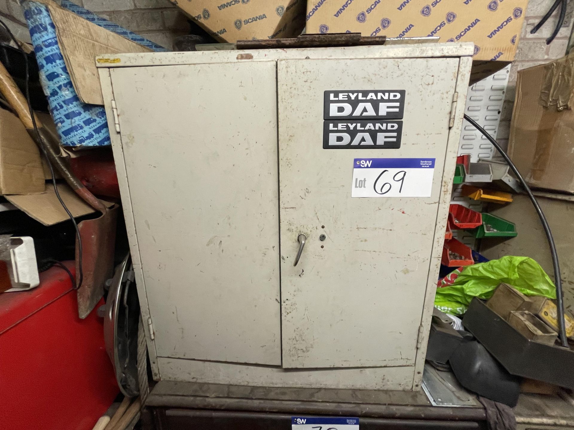 Double Door Steel Cabinet, with contents (this lot is subject to 15% buyer's premium)Please read the - Image 2 of 2