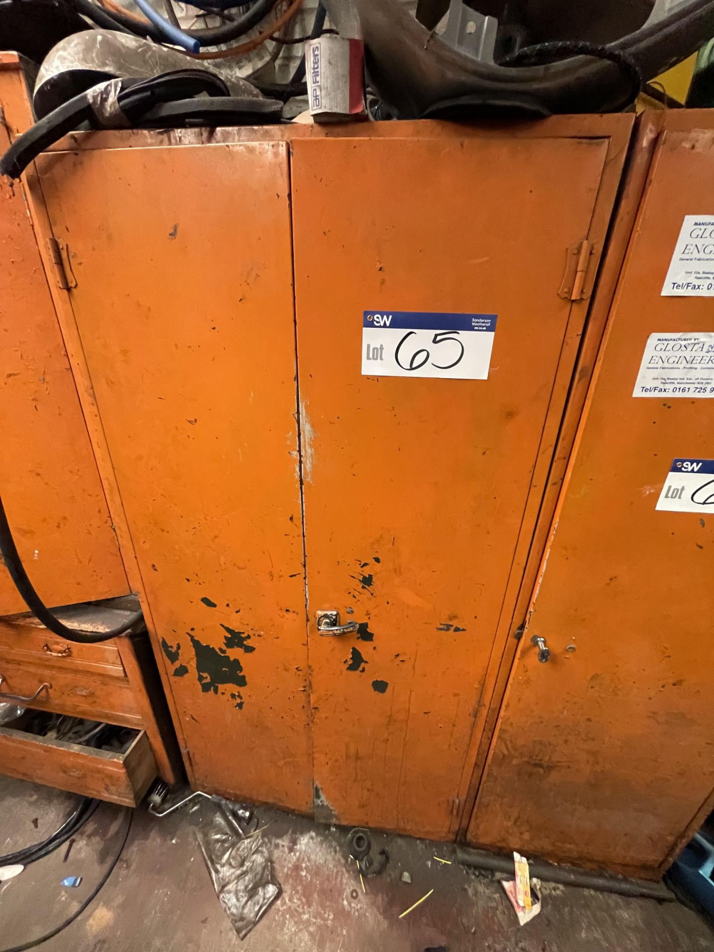 Double Door Steel Cabinet, with contents (this lot is subject to 15% buyer's premium)Please read the - Image 2 of 2