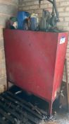 Welded Steel Fuel Storage Tank, approx. 1.22m x 460mm x 1.22m deep, with pump (this lot is subject
