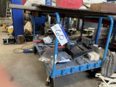 Eurokraft Two Tier Steel Trolley, approx. 1.3m x 700mm (contents excluded) (this lot is subject to