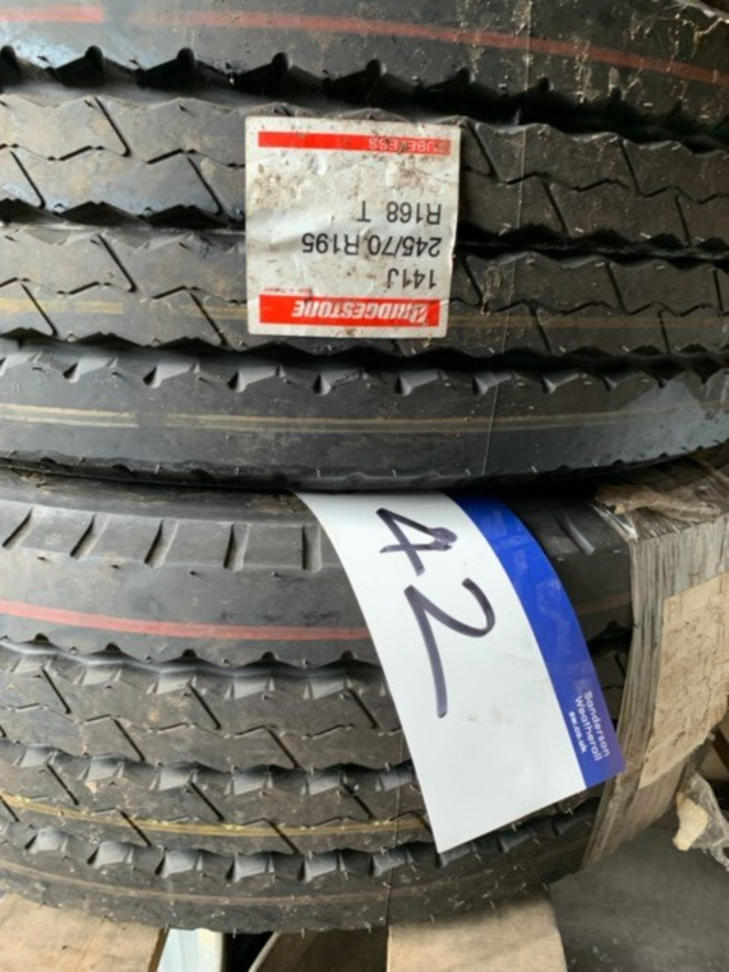 Two Bridgestone 245 85 R195 Tyres (this lot is subject to 15% buyer's premium)Please read the