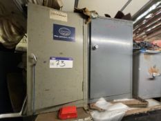 Two Single Door Steel Cabinet, with contents (this lot is subject to 15% buyer's premium)Please read
