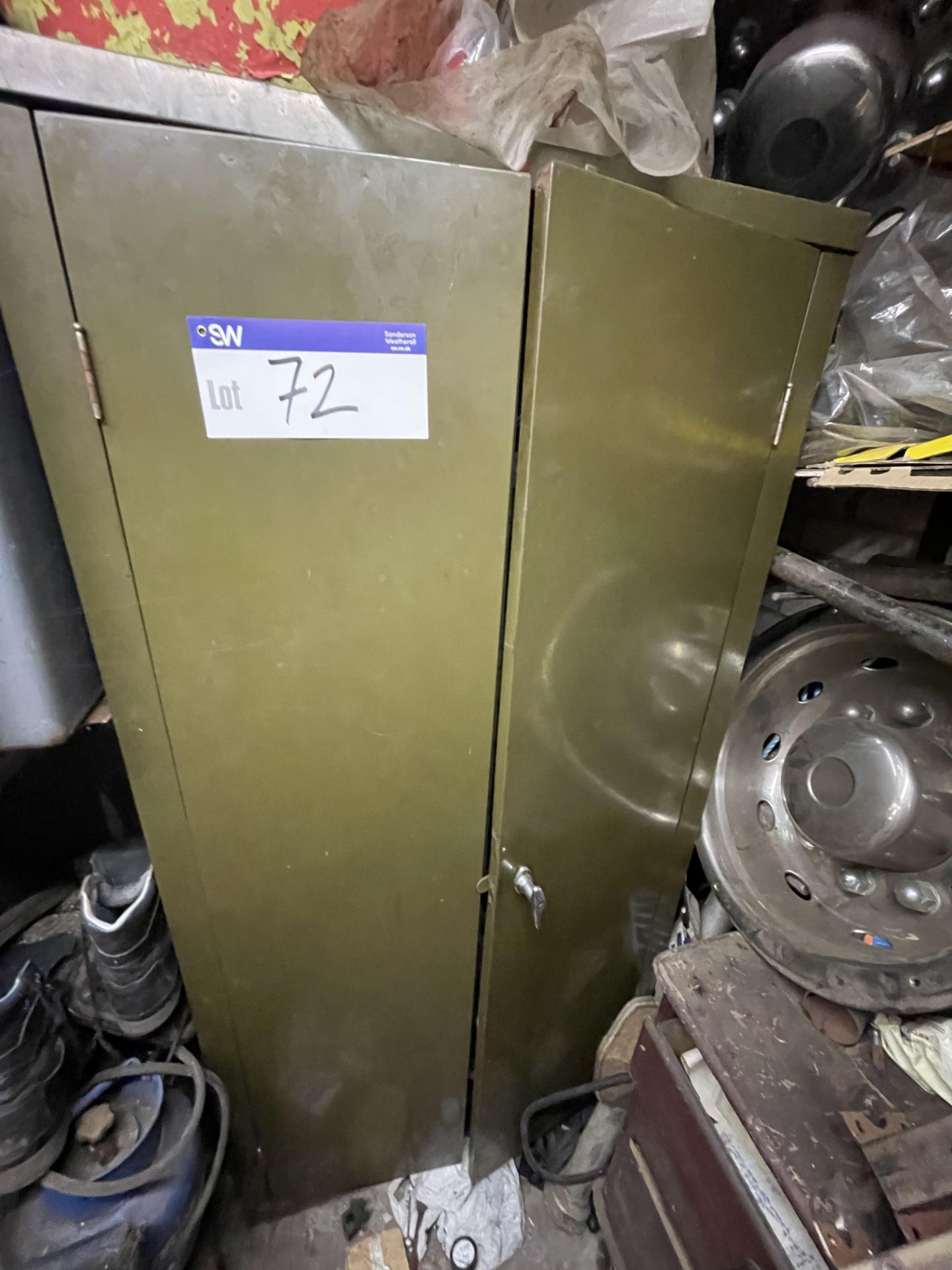 Double Door Steel Cabinet, with contents (this lot is subject to 15% buyer's premium) Please read - Image 2 of 2