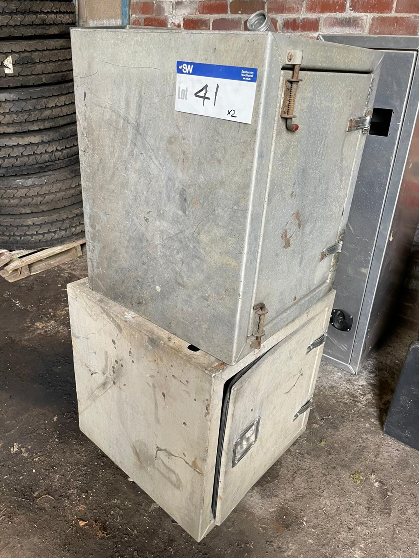 Two Alloy Lockers (this lot is subject to 15% buyer's premium)Please read the following important