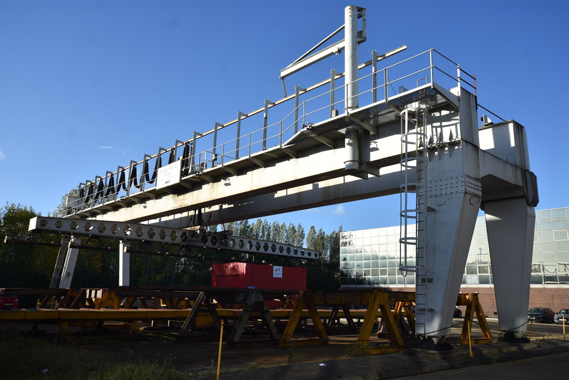 NEI 15 ton SWL TWIN GIRDER OVERHEAD GANTRY CRANE, - Image 6 of 7