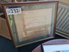 Framed Print of The Proposed Sydney Harbour Bridge Plan Drawing, 1904Please read the following