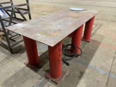 Steel Workbench, approx. 2.3m x 1mPlease read the following important notes:- ***Overseas buyers -