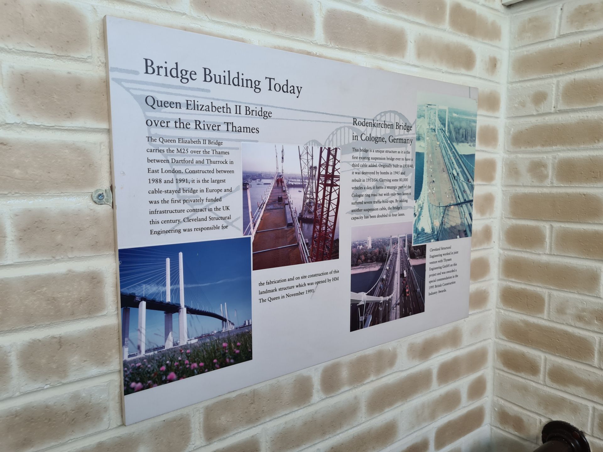 Seven Display Panels Showing a Pictural History of Bridge Building from DarlingtonPlease read the - Image 4 of 7
