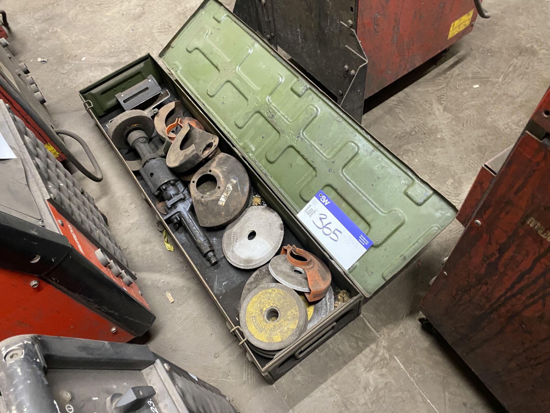 McDonalds Pneumatic Grinder, with case and grindin