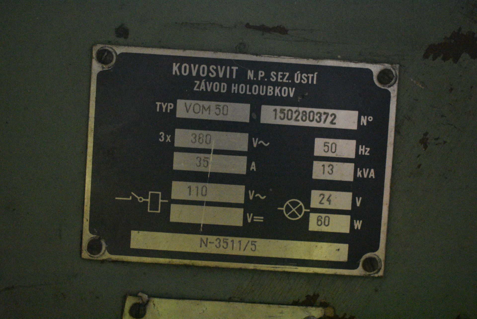 Kosovit VOM50 Radial Arm Drill, serial no. 150280372 (not in use)Please read the following important - Image 7 of 9