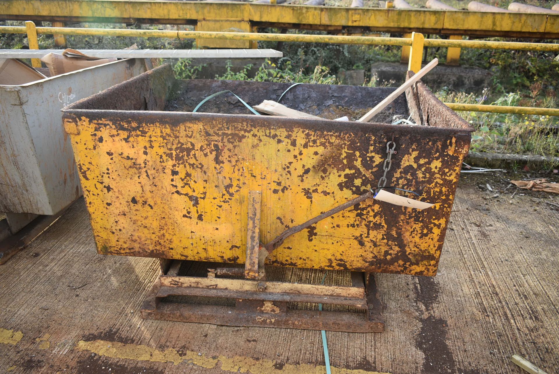 Fork Lift Truck Tipping Skip, with contents