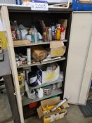 Two Double Door Metal Cabinets & Contents, including grease and lubricantPlease read the following