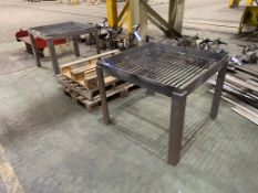 Two Steel Framed TablesPlease read the following important notes:- ***Overseas buyers - All lots are