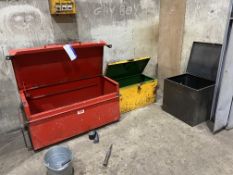 Five Steel/ Galvanised Steel Chests, as set out in side roomPlease read the following important