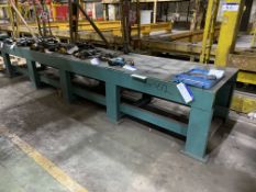 Steel Workbench, approx. 5m x 1m (excluding contents)Please read the following important