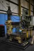Asquith ODI 4-6 in. RADIAL ARM DRILL, machine no. P31657, year of manufacture 1971, machine bed